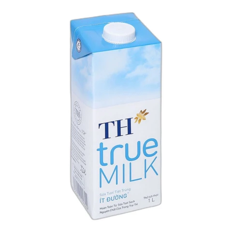 Sữa tươi tiệt trùng TH True Milk ít đường 1L