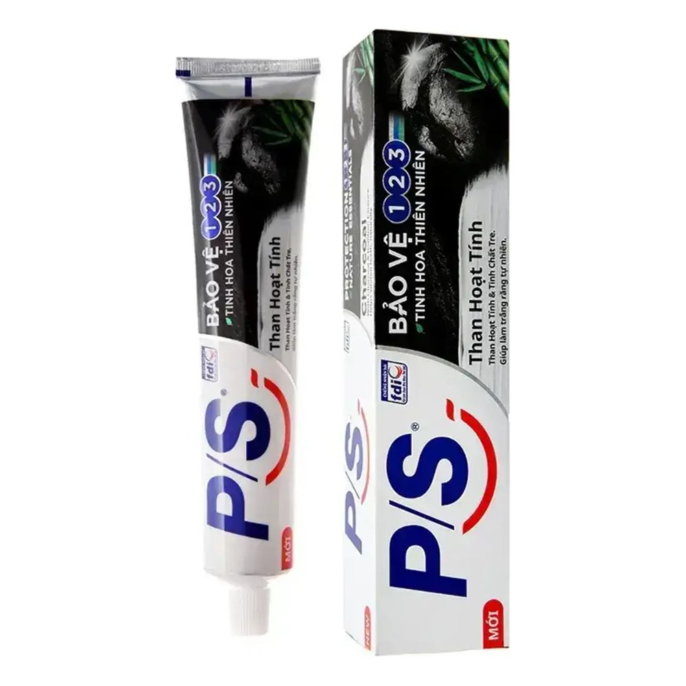 Kem đánh răng P/S Trắng Răng Than Hoạt Tính & Tre 100g/60