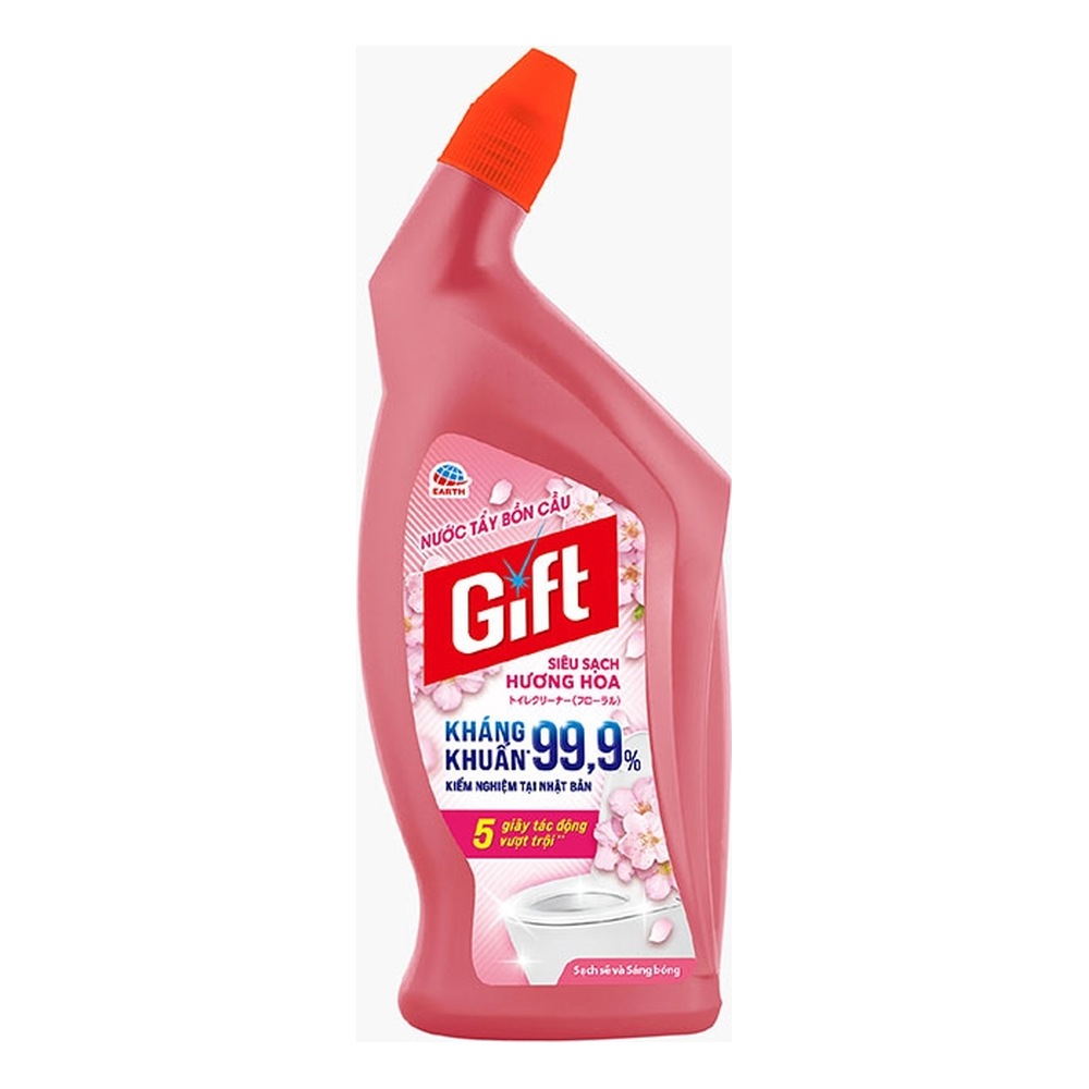 Nước tẩy toilet Gift siêu sạch hương hoa 600 ml /12