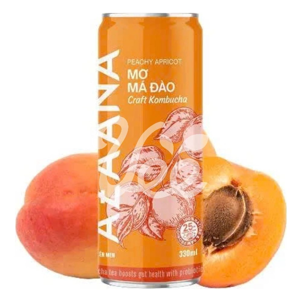 Trà Kombucha Azaana vị mơ má đào 330ml/24