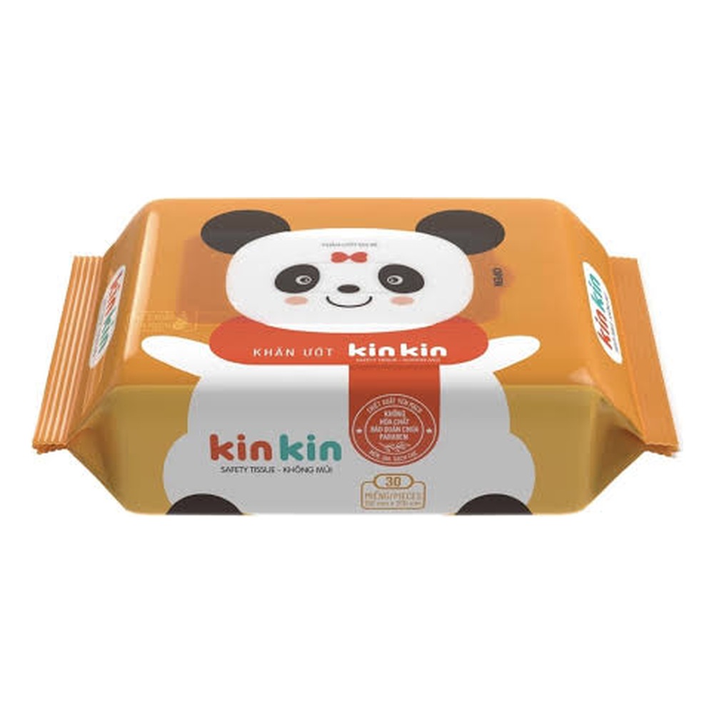 Khăn ướt Kin Kin 30 tờ không mùi gấu cami mua 1 tặng 1 _Tem