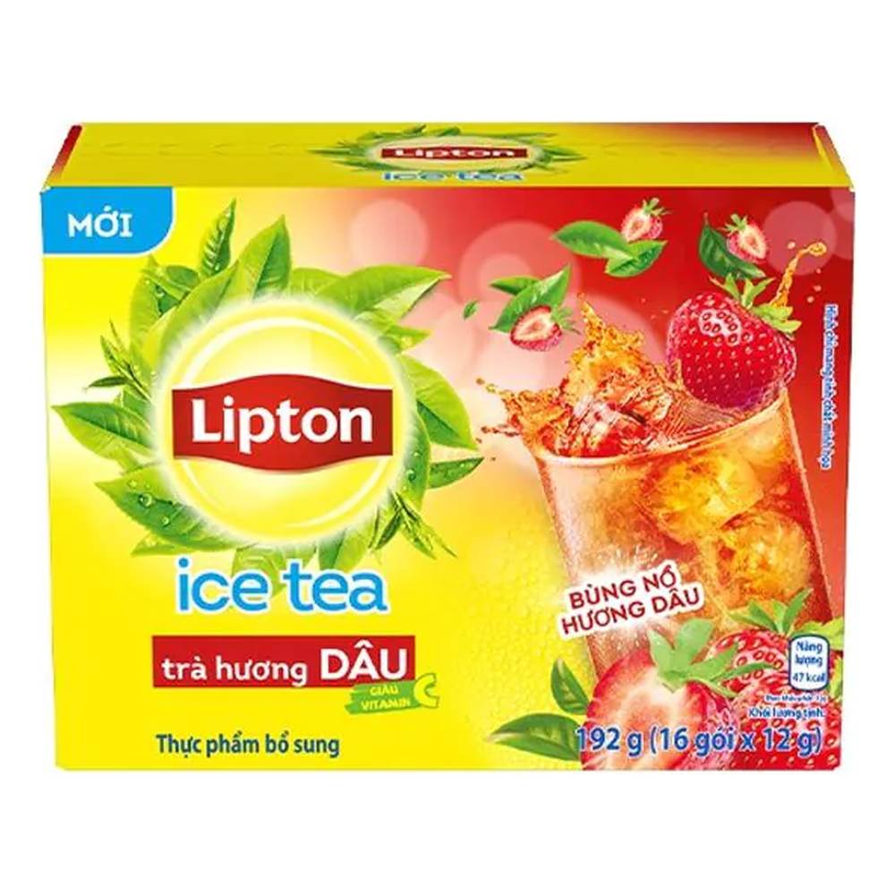 Trà Lipton Ice Tea vị dâu (16 gói*12gr)/30
