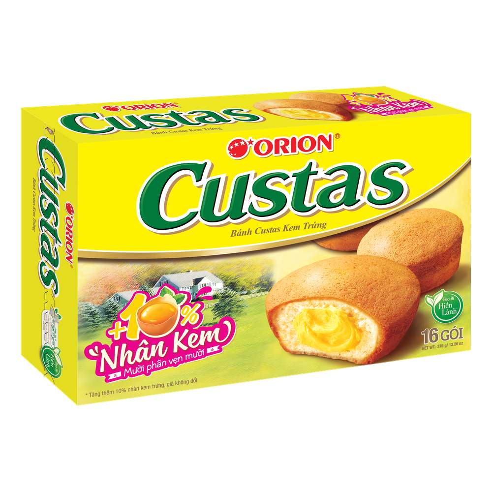 Bánh Custas nhân kem trứng 16P-376gr/8
