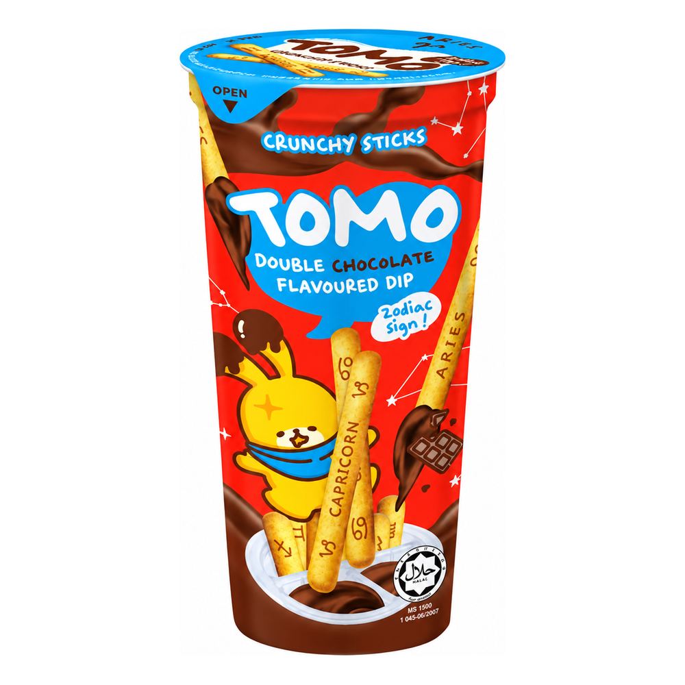 Bánh quy giòn Tomo chấm sốt sô cô la ly 40gr/10