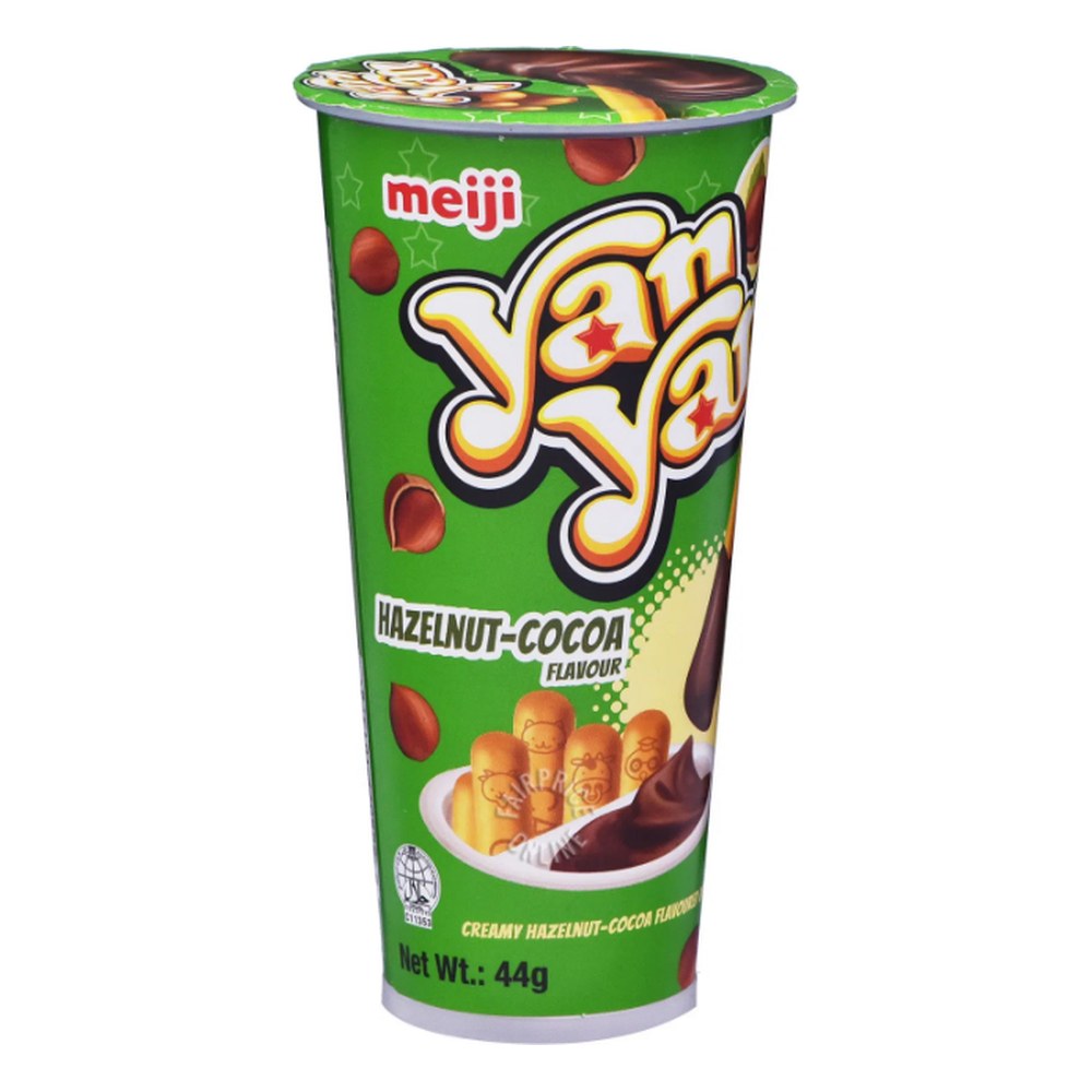 Bánh que Meiji Yan Yan Hazelnut ( hạt phỉ) 44gr/10