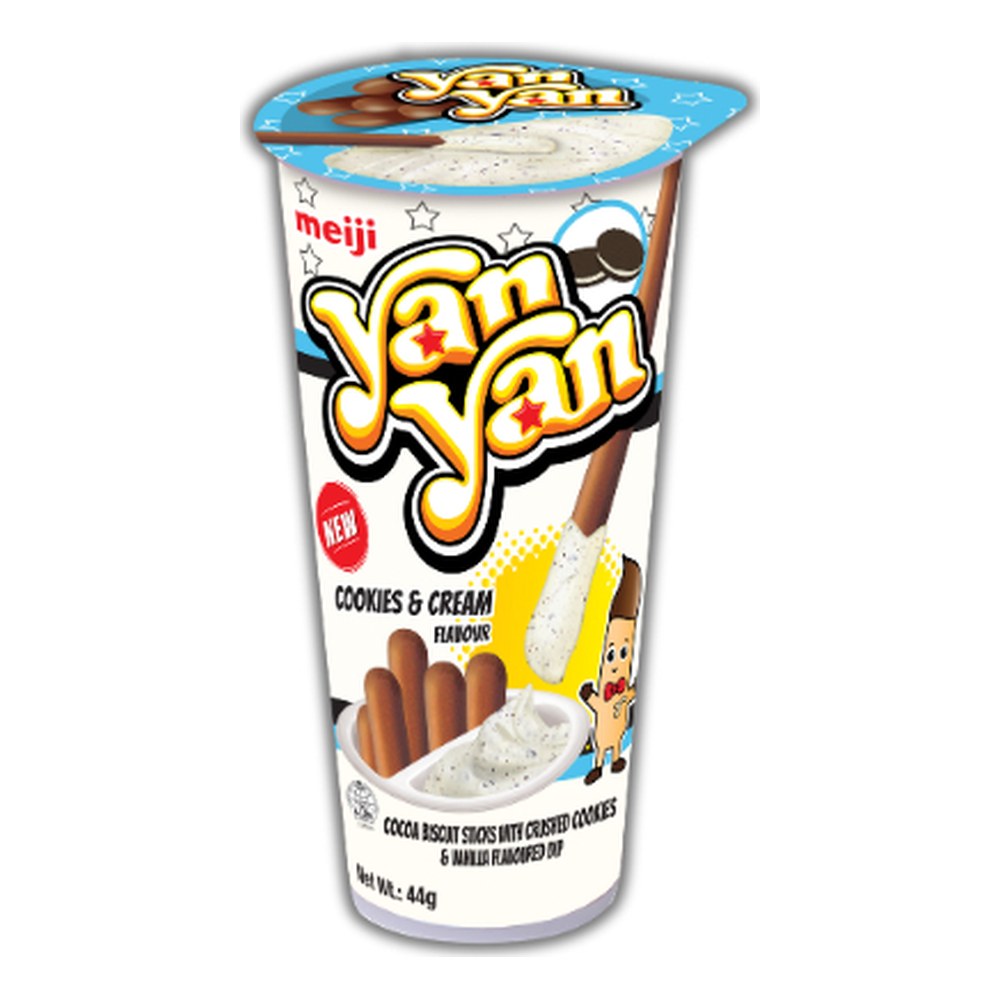 Bánh que Meiji Yan Yan Cookies & Cream 44gr/10