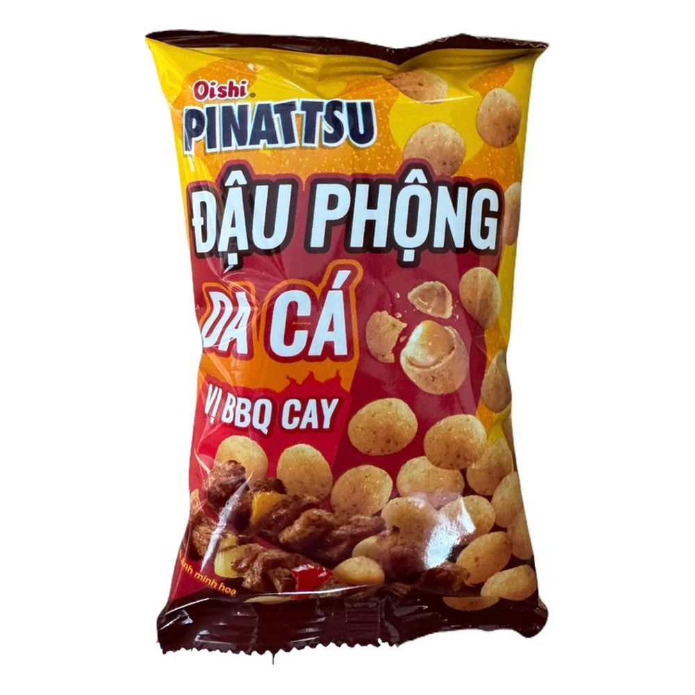 Snack OISHI Pinattsu đậu phộng da cá vị BBQ cay 80g/20