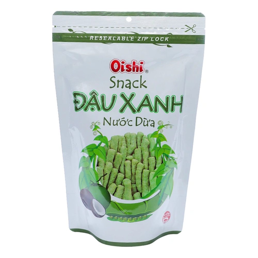 Snack OISHI đậu xanh nước dừa gói 65g/20