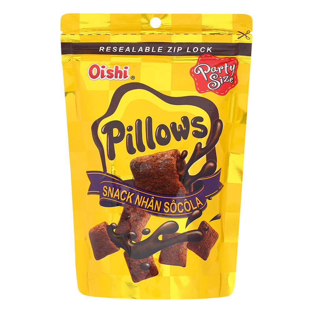 Snack OISHI Pillows nhân sô cô la gói 80g/20