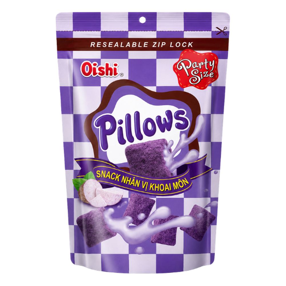 Snack OISHI Pillows nhân vị khoai môn gói 80g/20