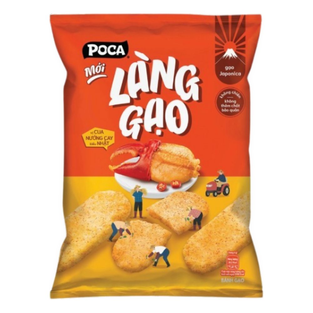 Bánh gạo vị cua nướng cay kiểu Nhật Poca 108gr