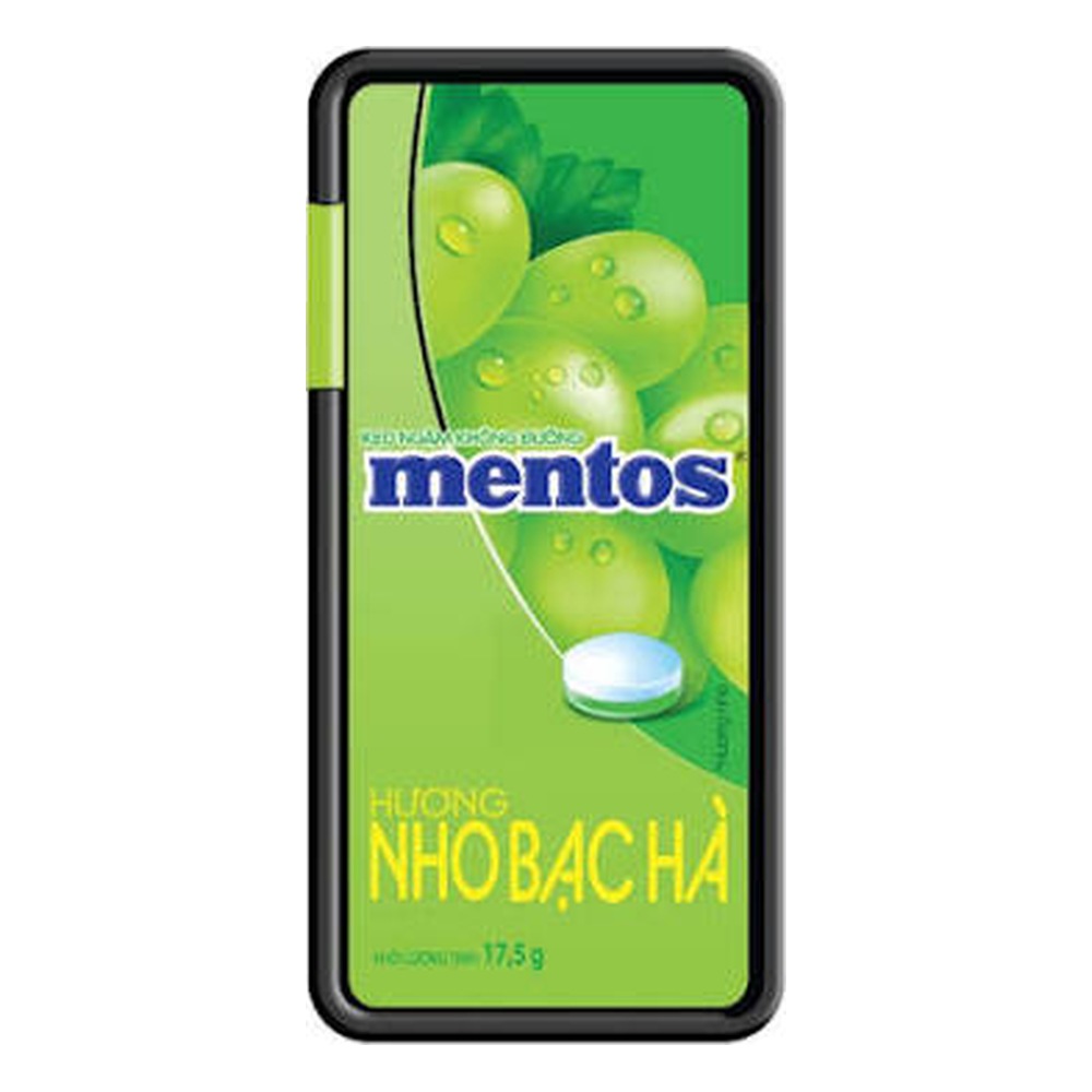 Kẹo ngậm Mentos hương nho bạc hà 17,5gr/12