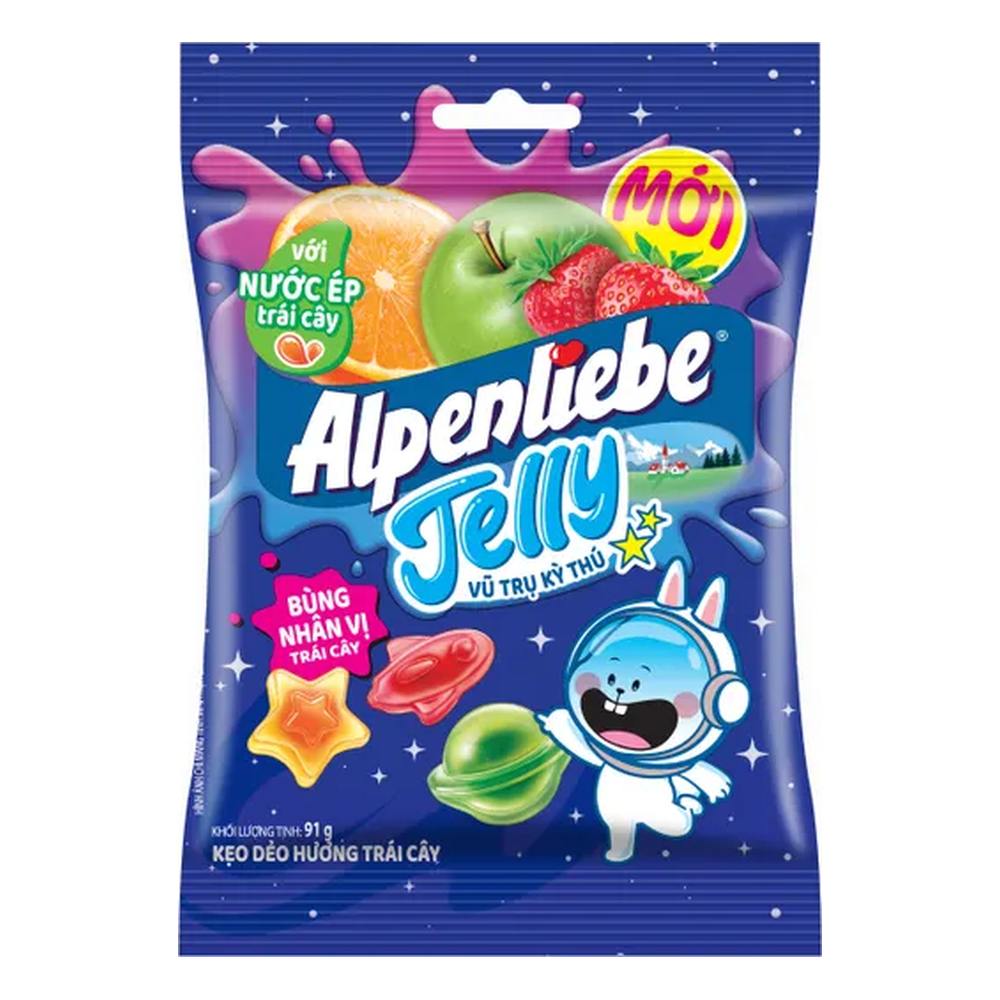 Kẹp dẻo Alpenliebe vũ trụ kỳ thú trái cây 91gr/30.