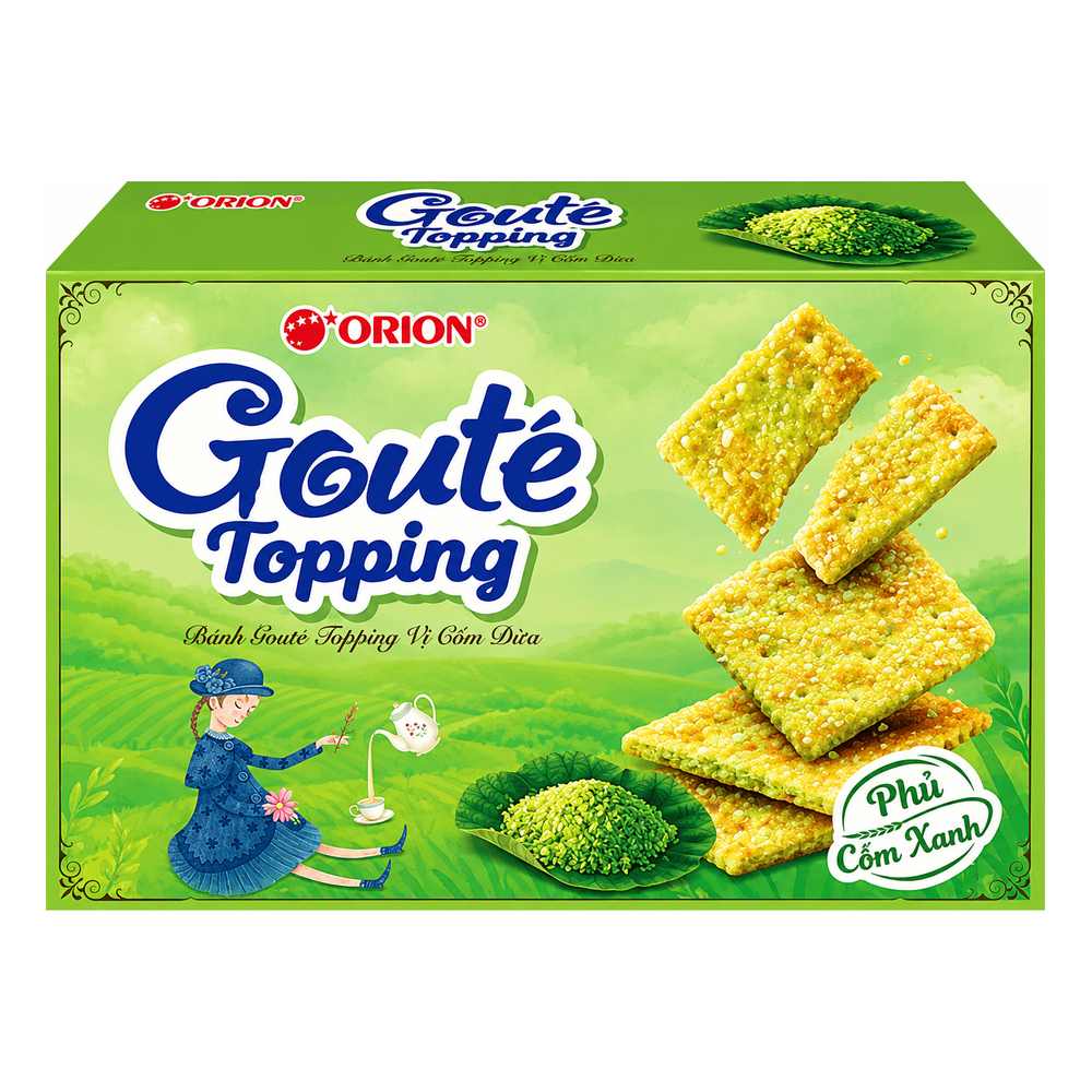 Bánh Goutes phủ cốm xanh 297,6gr/8