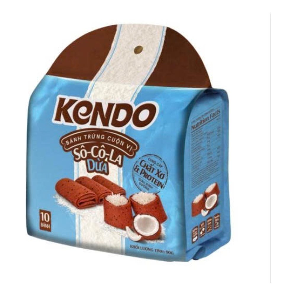 Bánh Kendo trứng cuộn sô cô la dừa 90gr/24