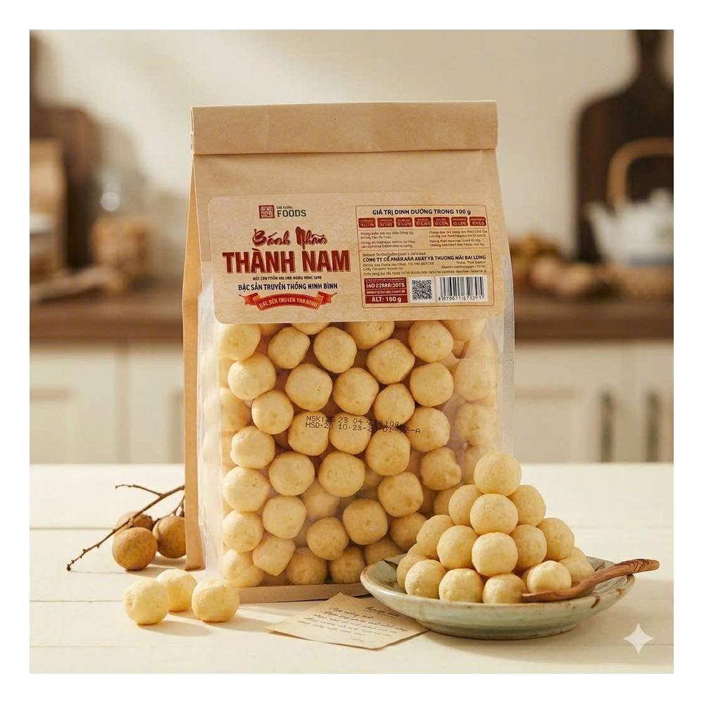 Bánh nhãn Thành Nam vị truyền thống ít đường 180gr/40