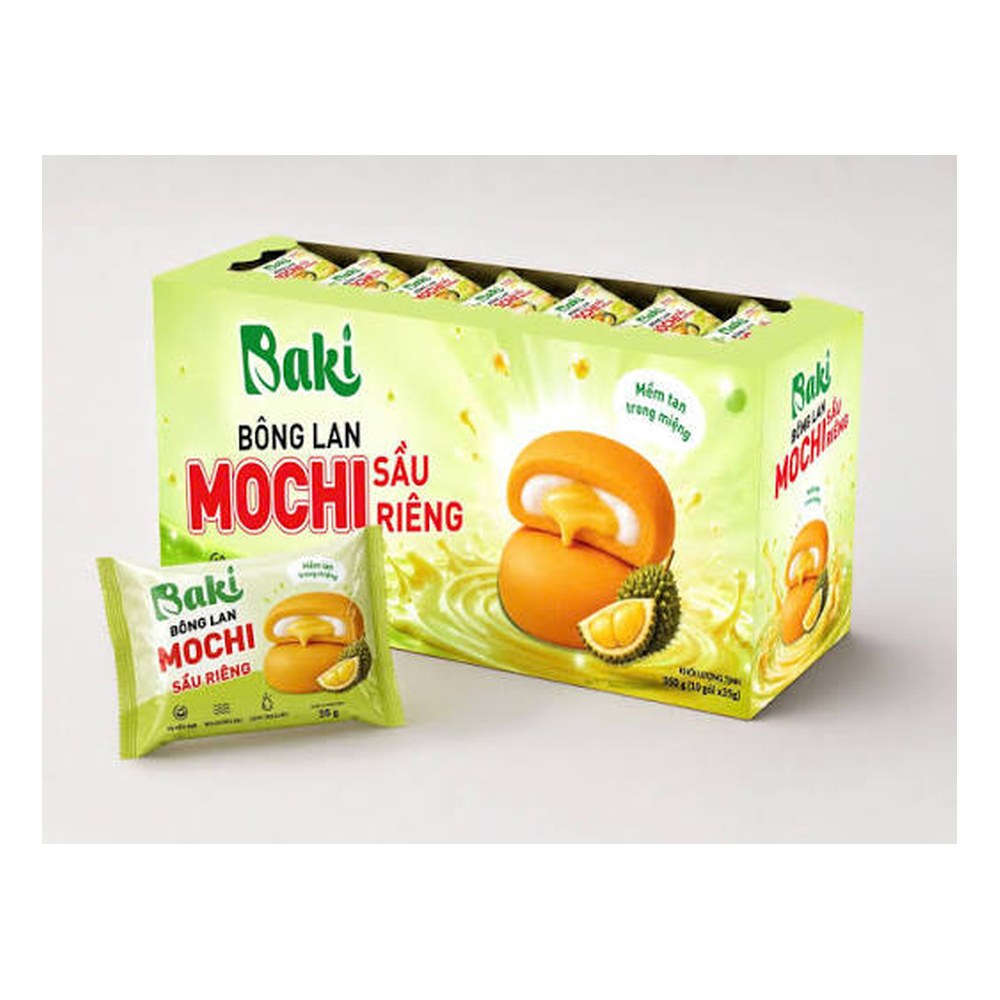 Bánh bông lan mochi sầu riêng Baki 35gr