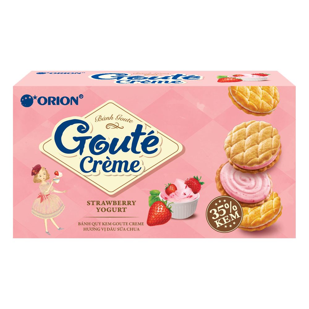 Bánh Goute vị  dâu sữa chua120gr  (6 gói*20gr)/16