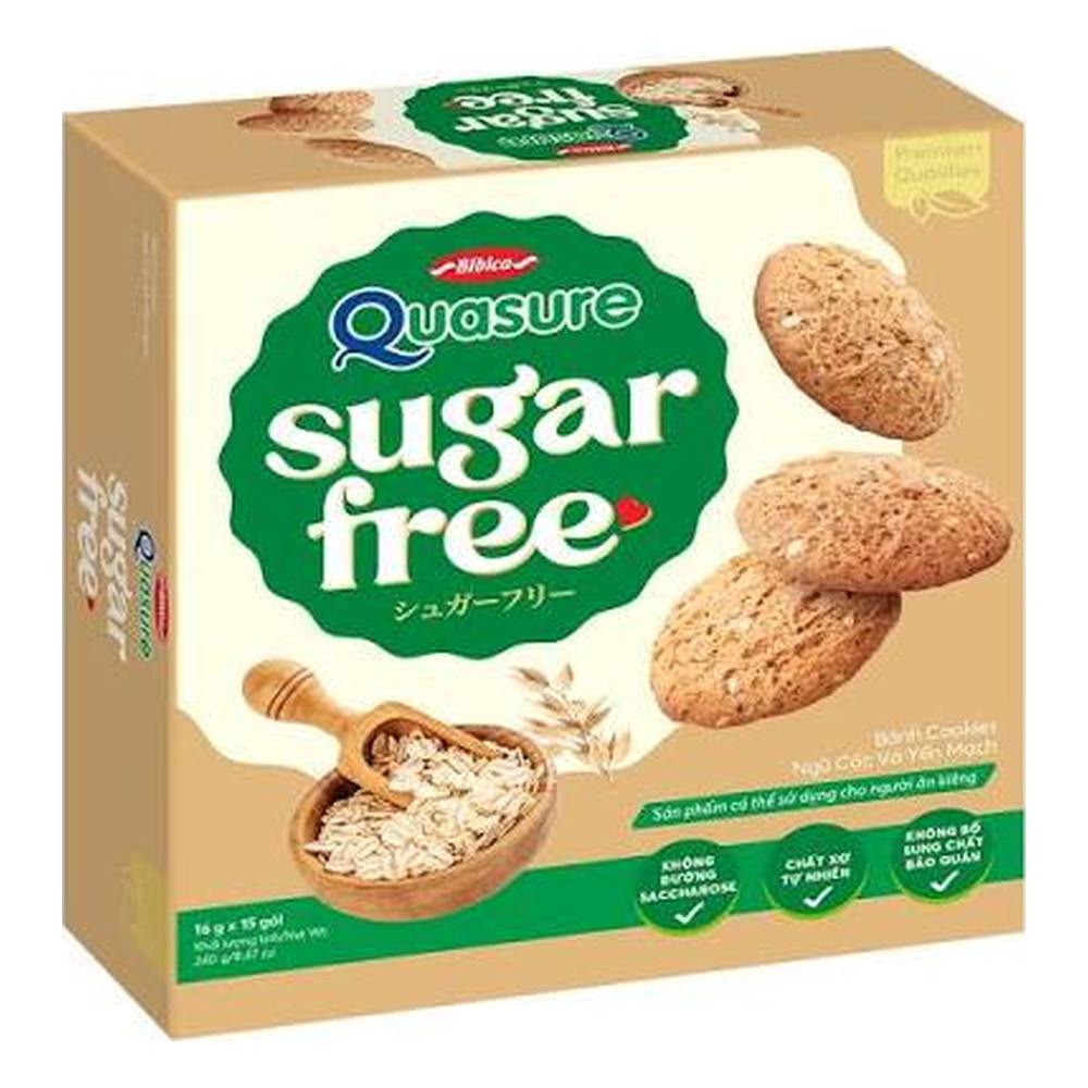 Bánh Quasure Sugar Free ngũ cốc yến mạch 240gr/10