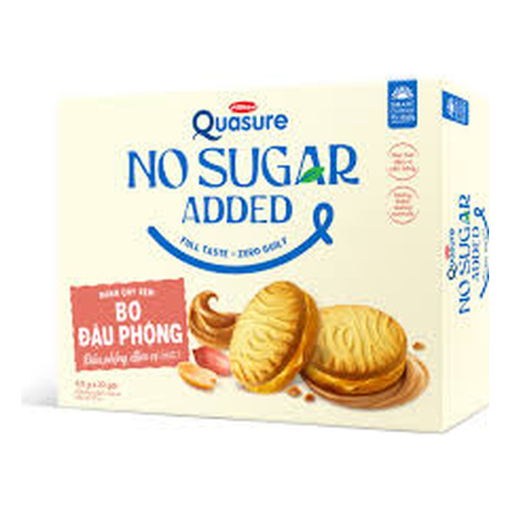 Bánh Quasure NoSugar bơ đậu phộng 237,5gr/10