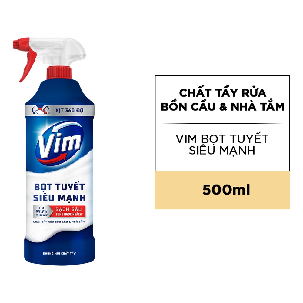 VIM bọt tuyết đa năng siêu mạnh 500ml/12 chai