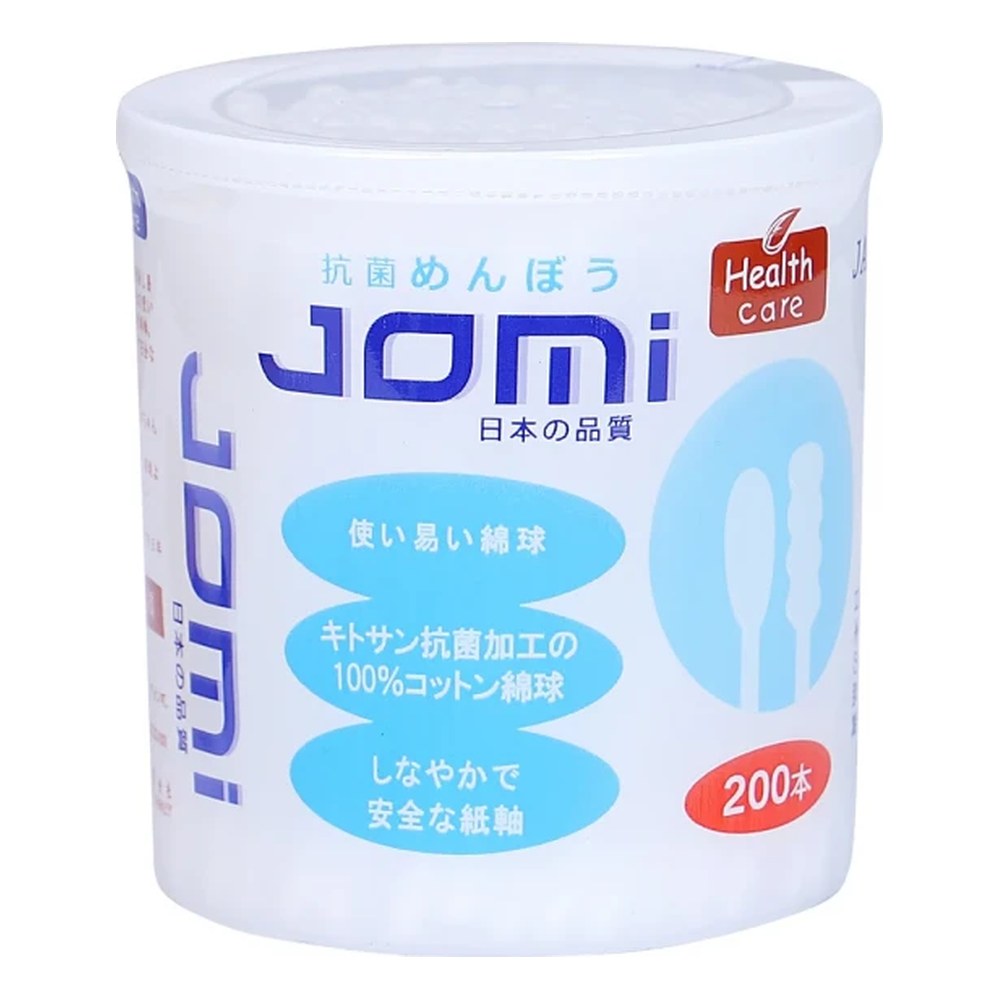 Tăm bông kháng khuẩn Jomi thân nhựa túi 200 que /80