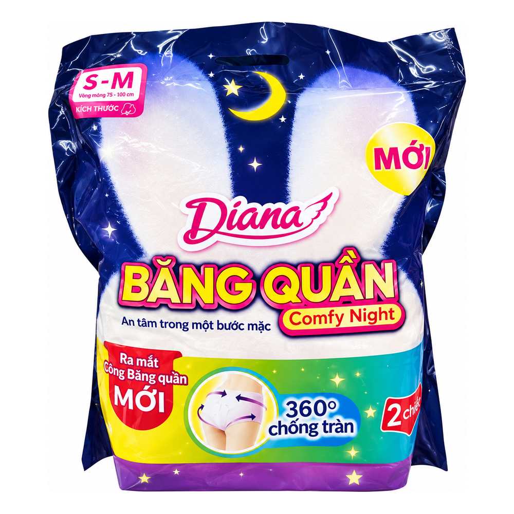 Băng vệ sinh Diana quần  Comfy Night S-M 2- 410 /16