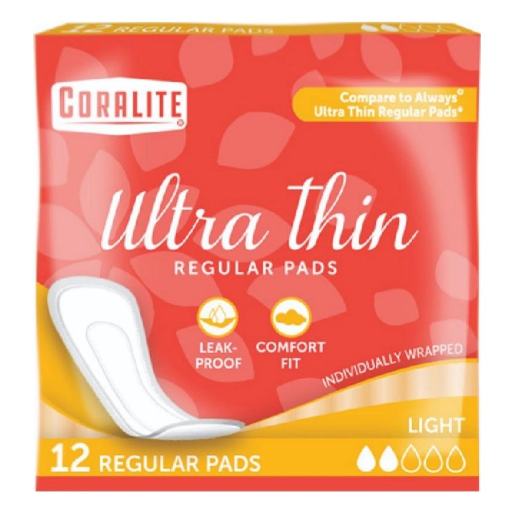 Băng vệ sinh Coralite Ultra Thin siêu mỏng không cánh 12 miếng x23 cm /24 Gói