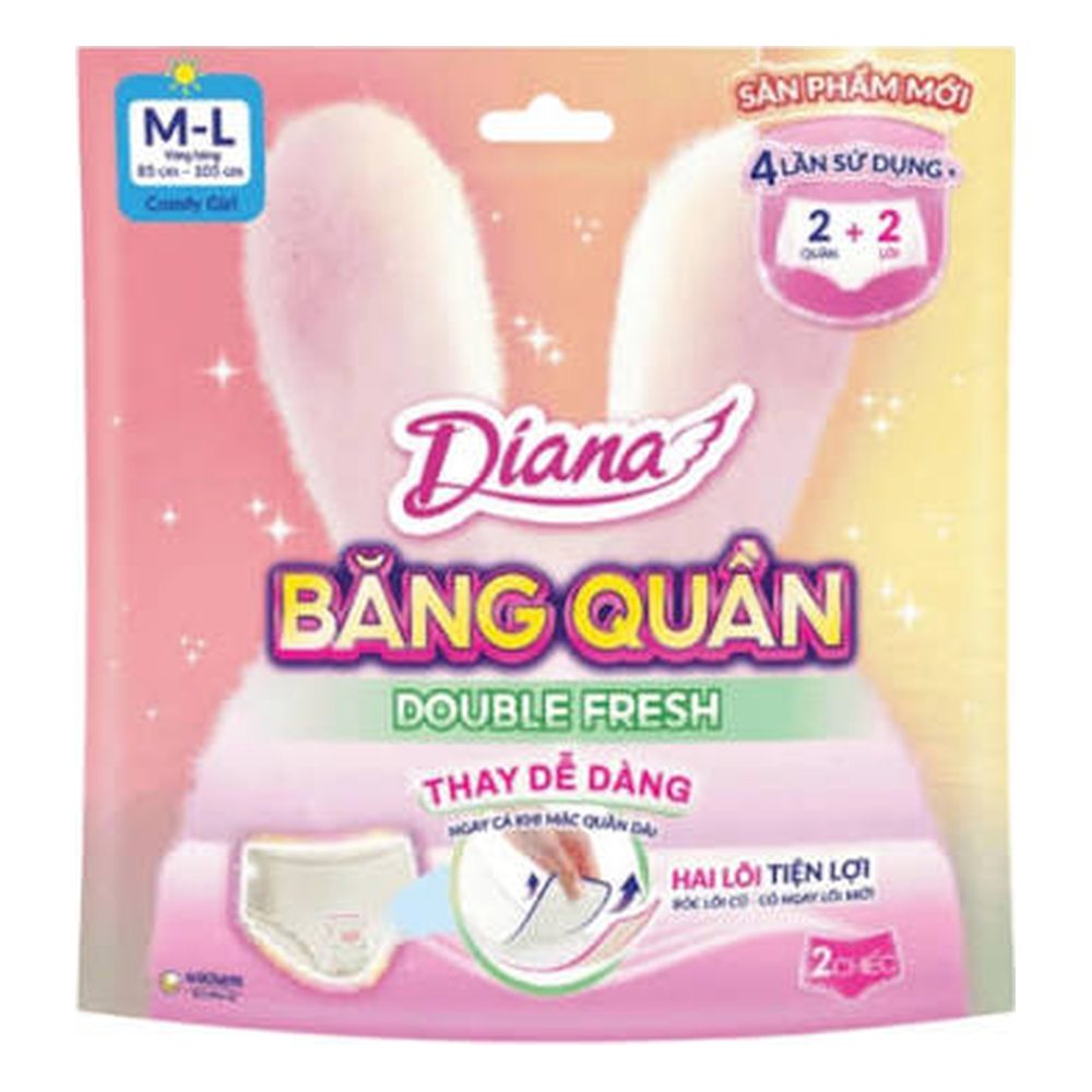 Băng vệ sinh quần Diana Double Fresh M-L