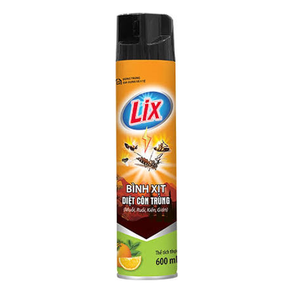 Xịt diệt côn trùng Lix hương cam 600ml /24 chai