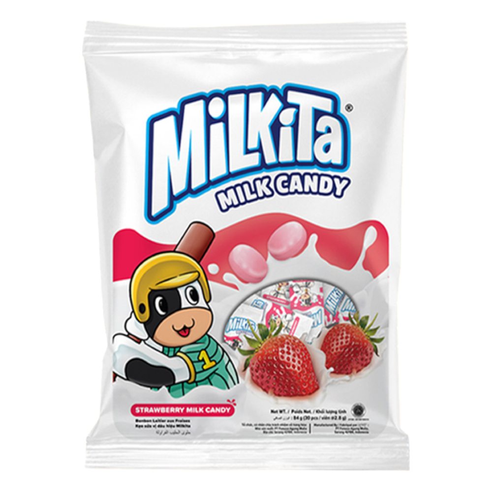 Kẹo sữa  hương dâu Milkita 75gr/30