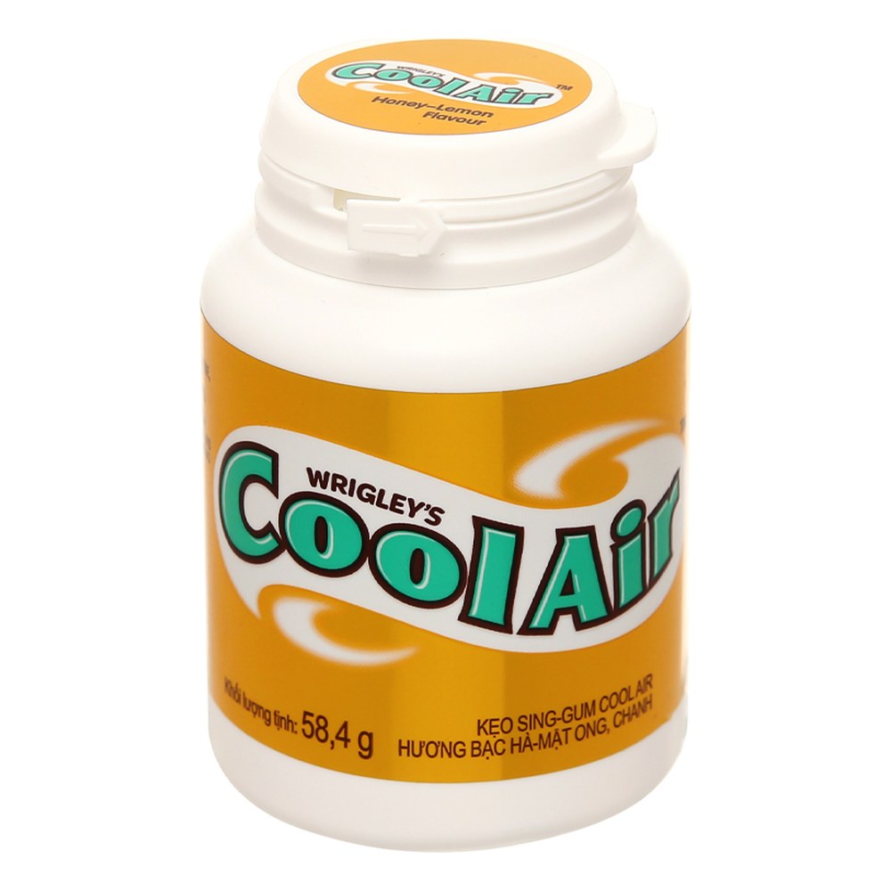 Kẹo cao su Cool Air  hương chanh mật ong hũ 50 cái/6