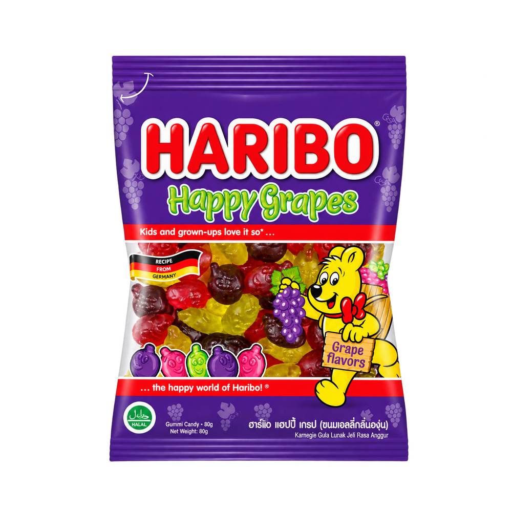 Kẹo dẻo Haribo Grapes 80g/24