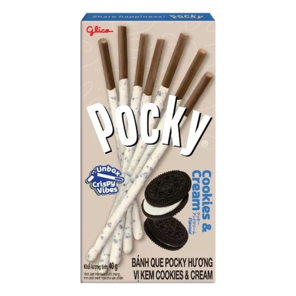 Bánh que Pocky cookies & cream taste 40gr/10