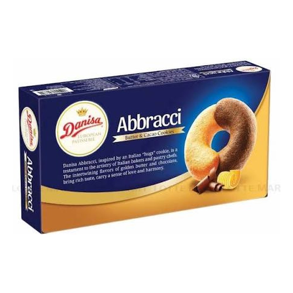 Bánh quy bơ, cacao Danisa Abbracci 168g/24