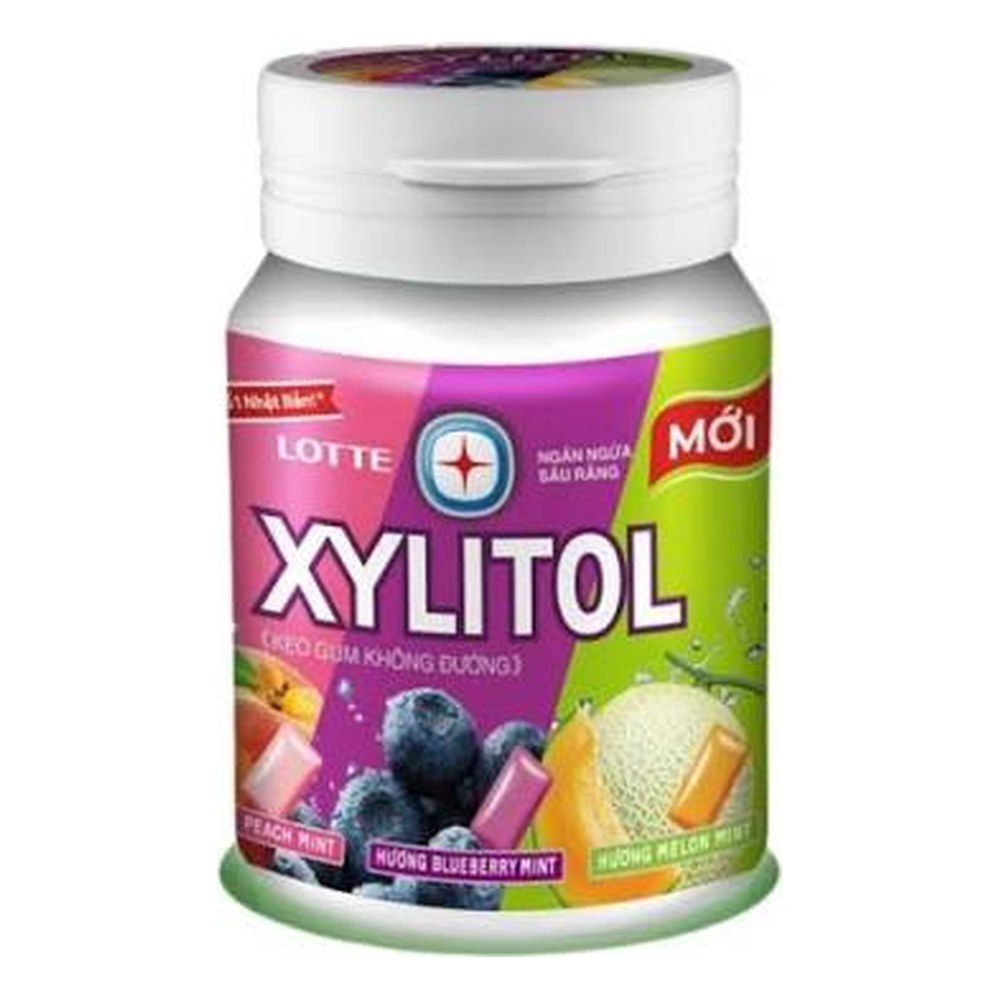 Kẹo Lotte Xylitol hương trái cây hỗn hợp 55.1gr/6 lọ