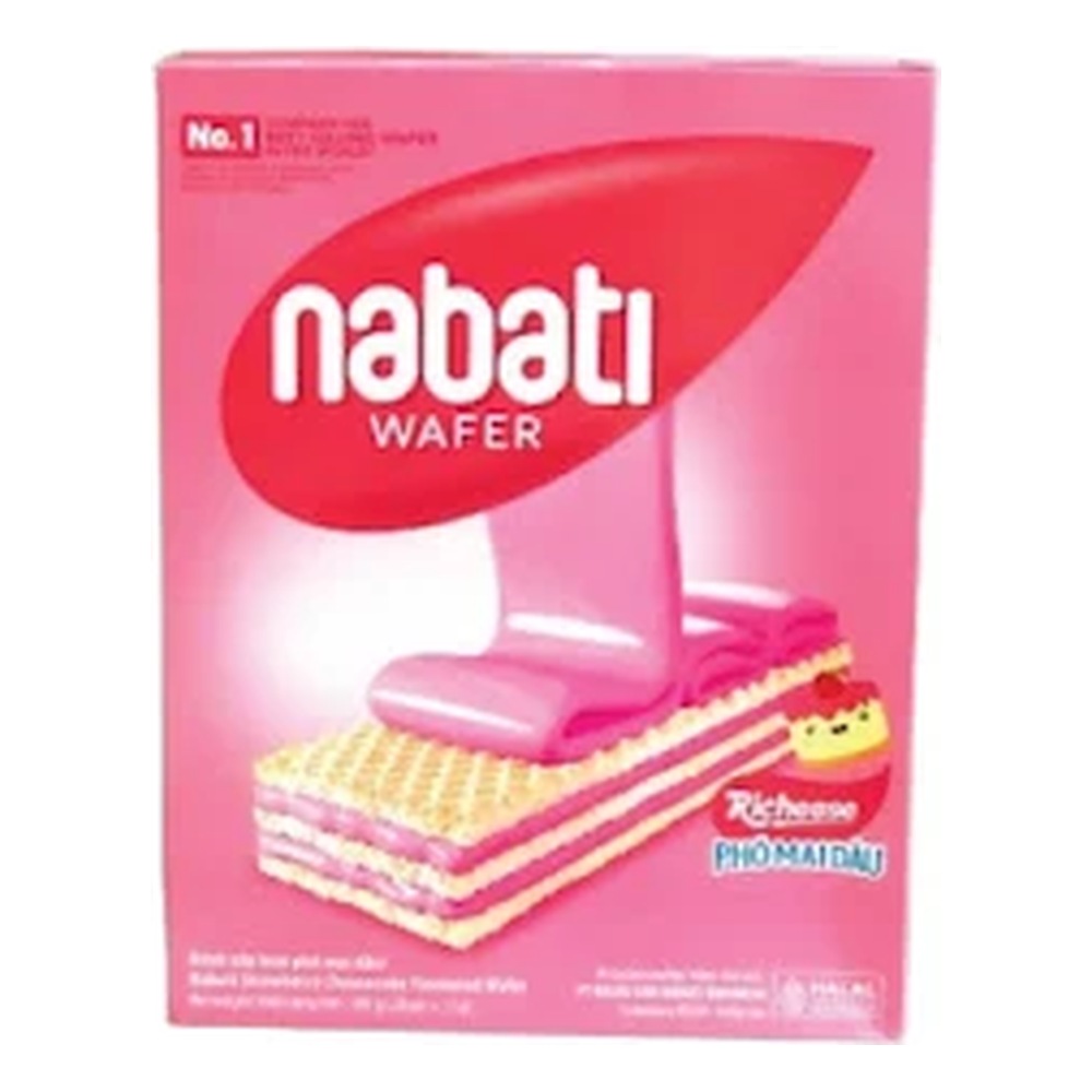 Bánh xốp Nabati kem phô mai dâu hộp 120gr(6gr*20 gói)/10