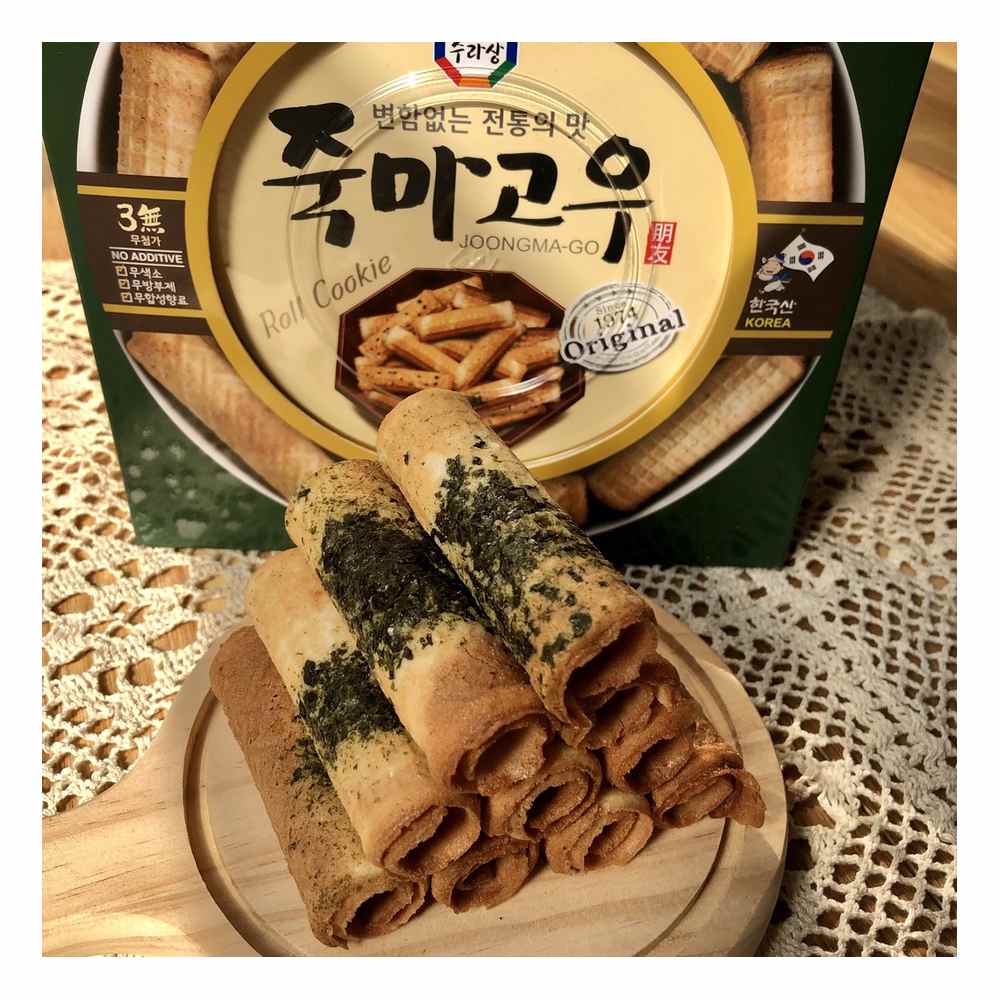 Bánh quy cuộn Joongma-Go Hàn Quốc vị rong biển 365gr/12