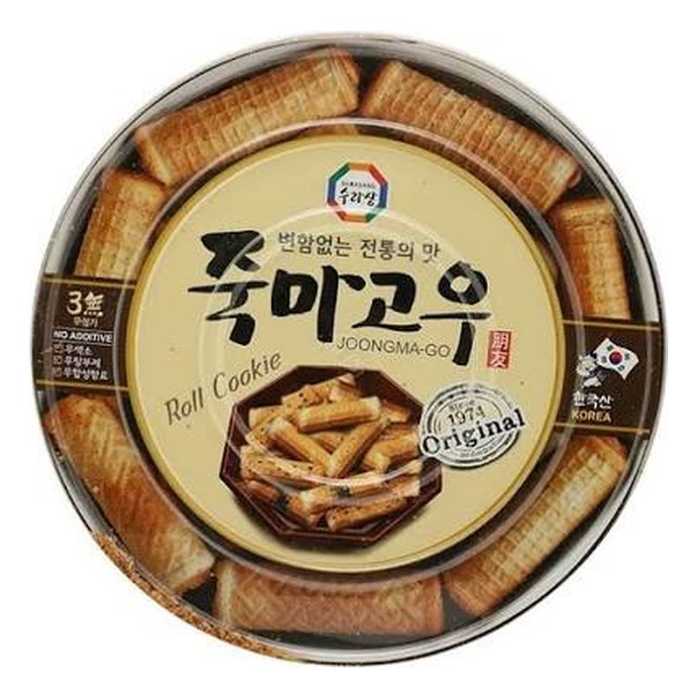 Bánh quy cuộn Joongma-Go Hàn Quốc vị mè đen 365gr/12
