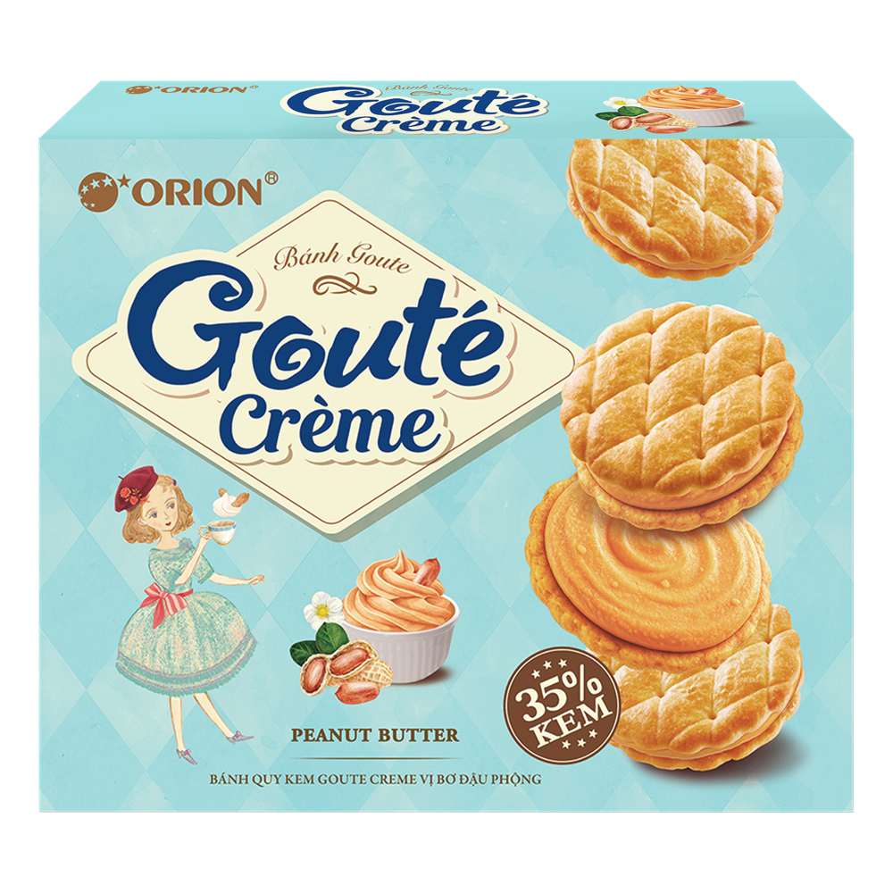 Bánh Goute Creme đậu phộng 16P 320gr/8