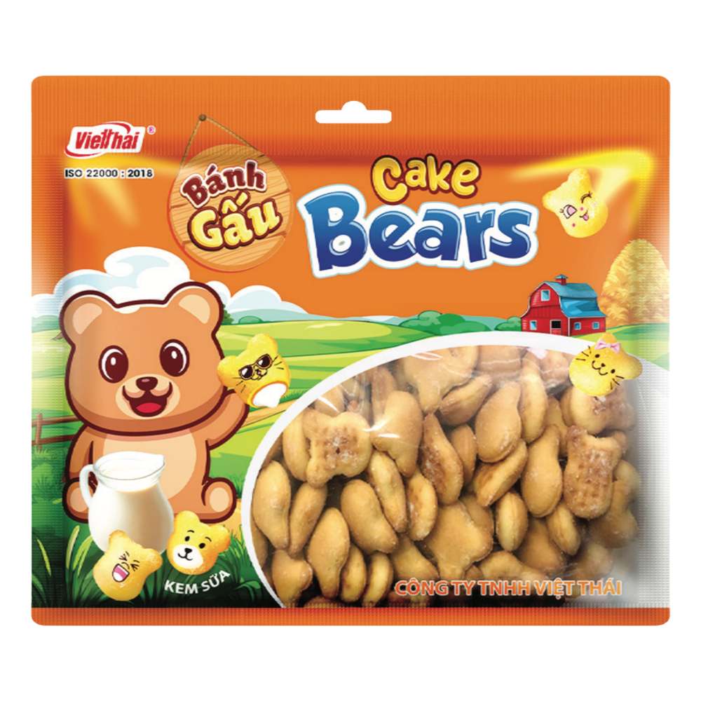 Bánh gấu vị kem sữa Việt Thái hộp 220gr/18