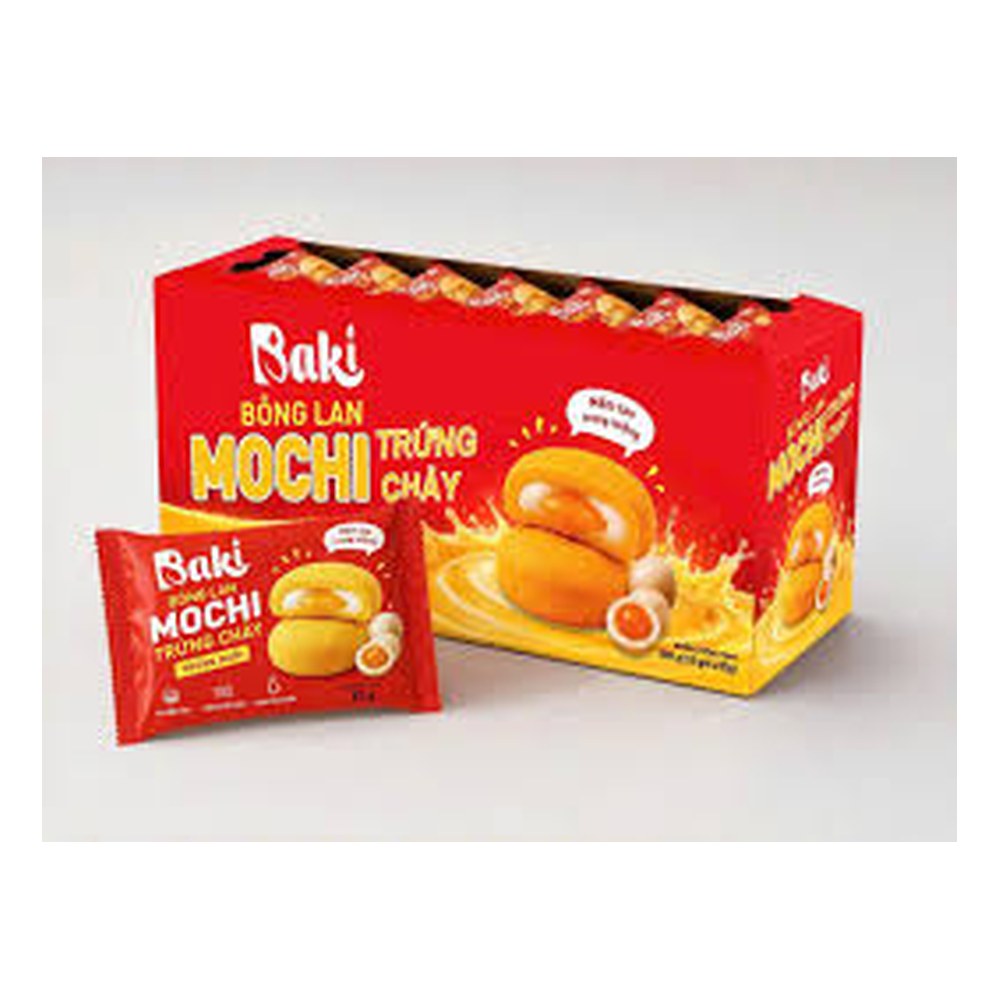 Bánh bông lan mochi trứng chảy Baki 35gr