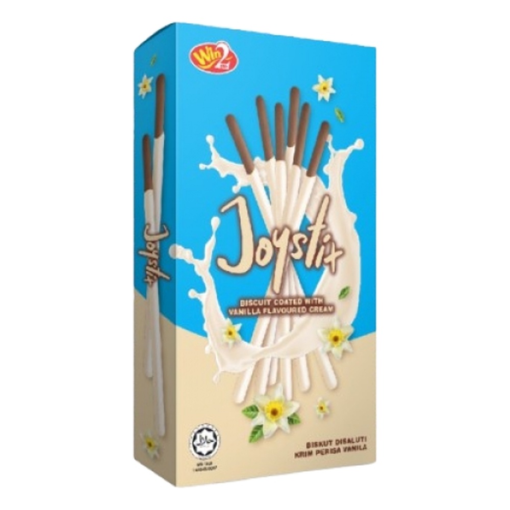 Bánh quy Joystix phủ kem vani hiệu Win2 40gr/72