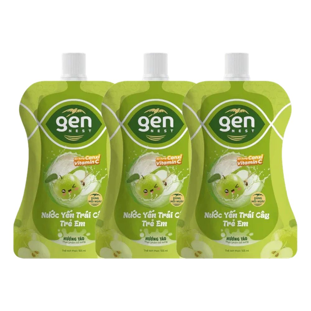 Nước yến trái cây  Gennest hương táo 105ml