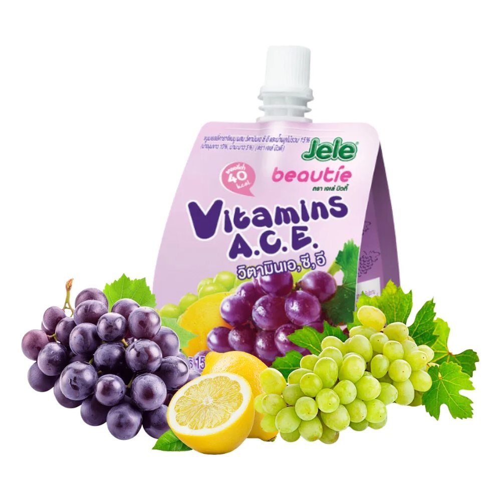 Nước ép trái cây thạch Jele vitaminA,C,E  hương nho150gr/36