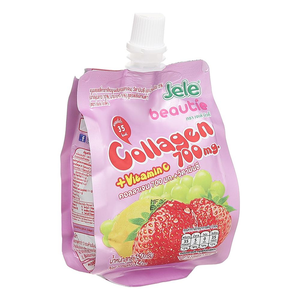 Nước ép trái cây thạch Jele Collagen hương dâu 150gr/36