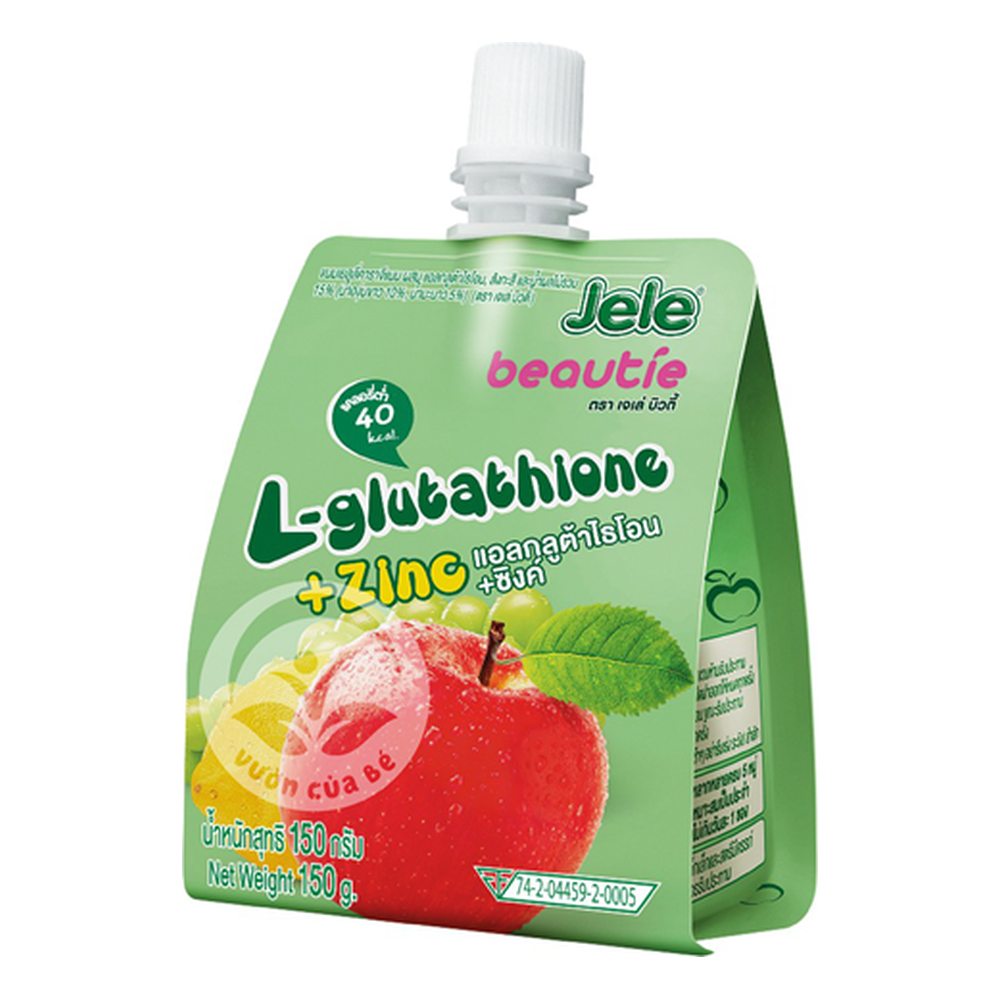 Nước ép trái cây thạch Jele L-Glutathione hương táo150gr/36