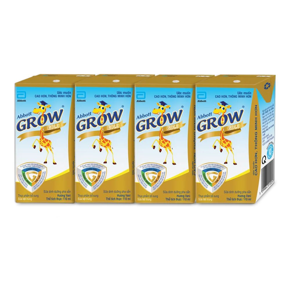 Sữa Abbott Grow Gold hương vani 110mlx4/12