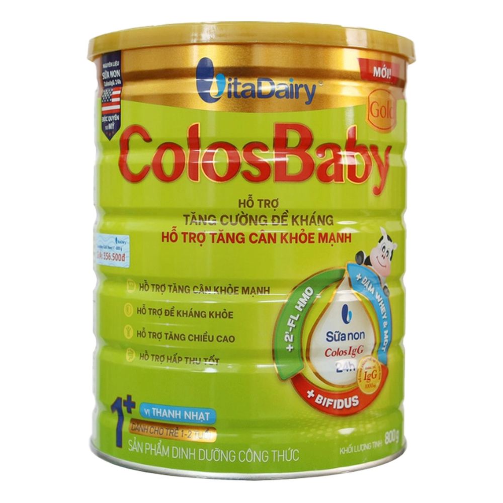 Sữa bột Calosbaby Gold 1+ vị thanh nhạt từ 1-2 tuổi 800gr