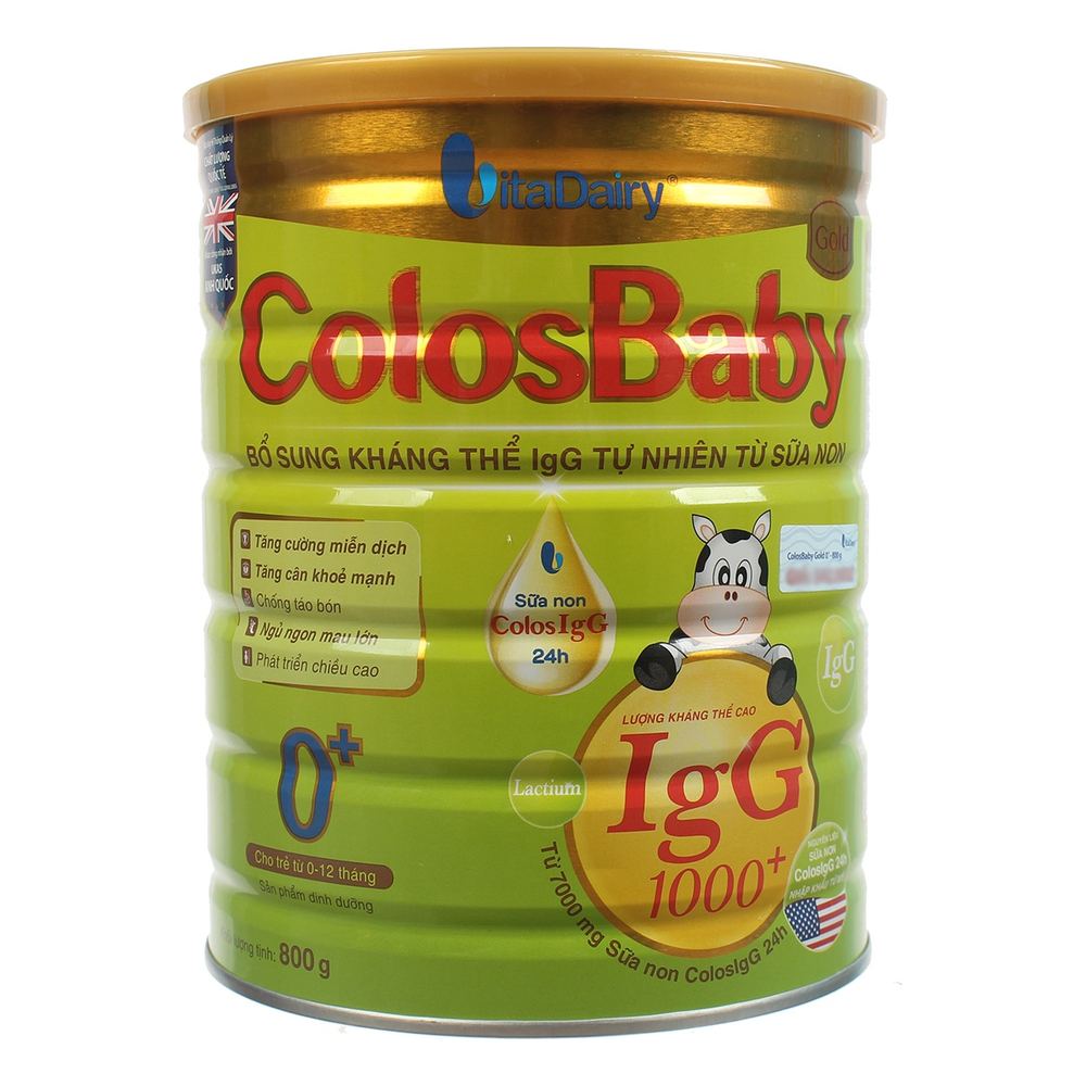 Sữa bột Calosbaby Gold 0+ vị thanh nhạt từ 0-12 tháng 800gr